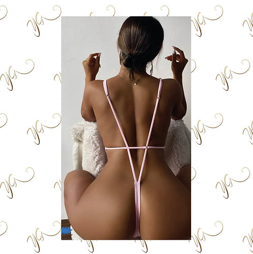 G string baby pink bodysuit