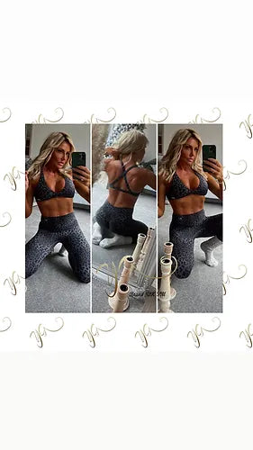 Leopard twist top legging set (scrunchbum)1