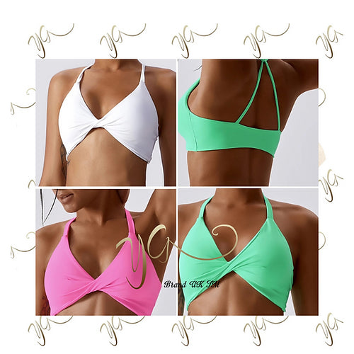 Twist crop sports top