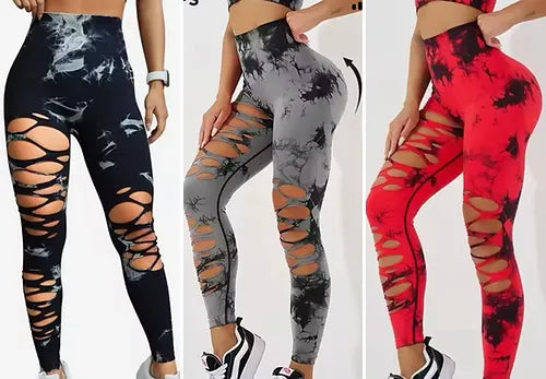 Tye dye ladder leggings1