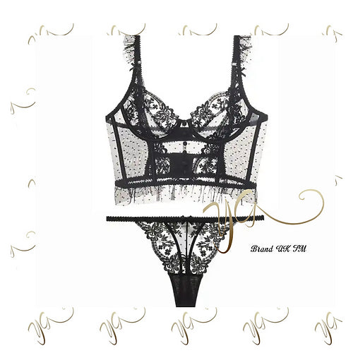 Victorian corset lingerie set1