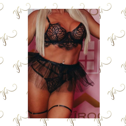 Black Ballerina Lingerie Set