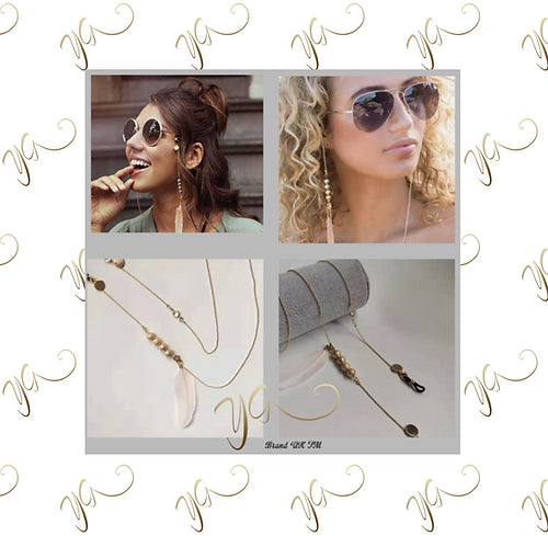 Feather & ball sunglasses chain